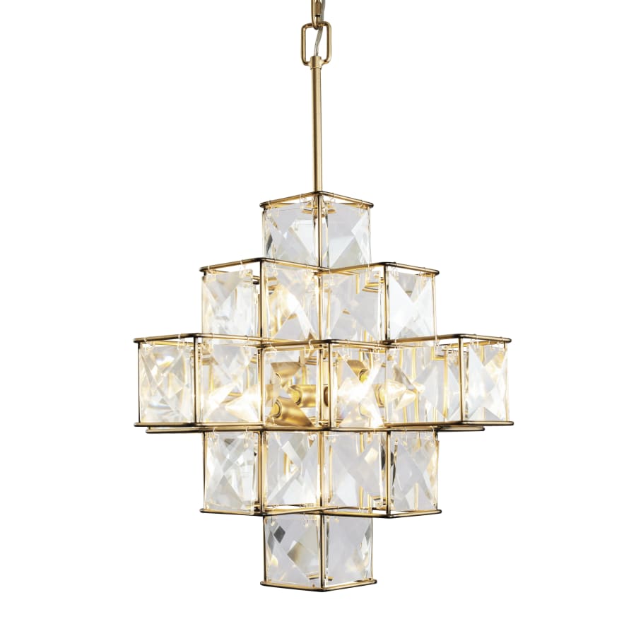 Varaluz Cubic 6 Light 26" Wide Crystal Chandelier