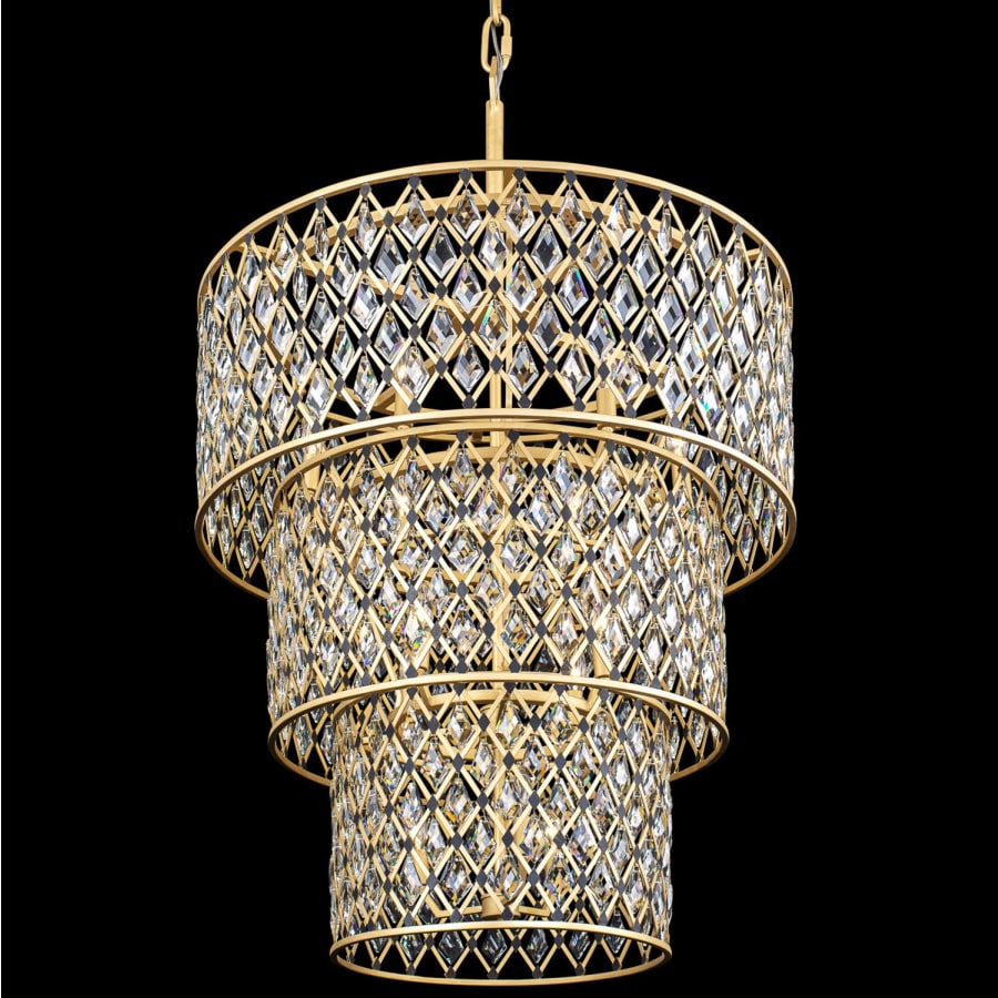 Varaluz Windsor 13 Light 32" Wide Crystal Waterfall Chandelier