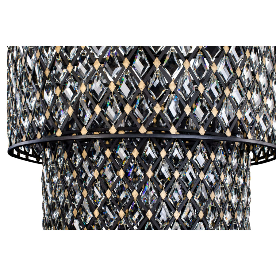 Varaluz Windsor 13 Light 32" Wide Crystal Waterfall Chandelier
