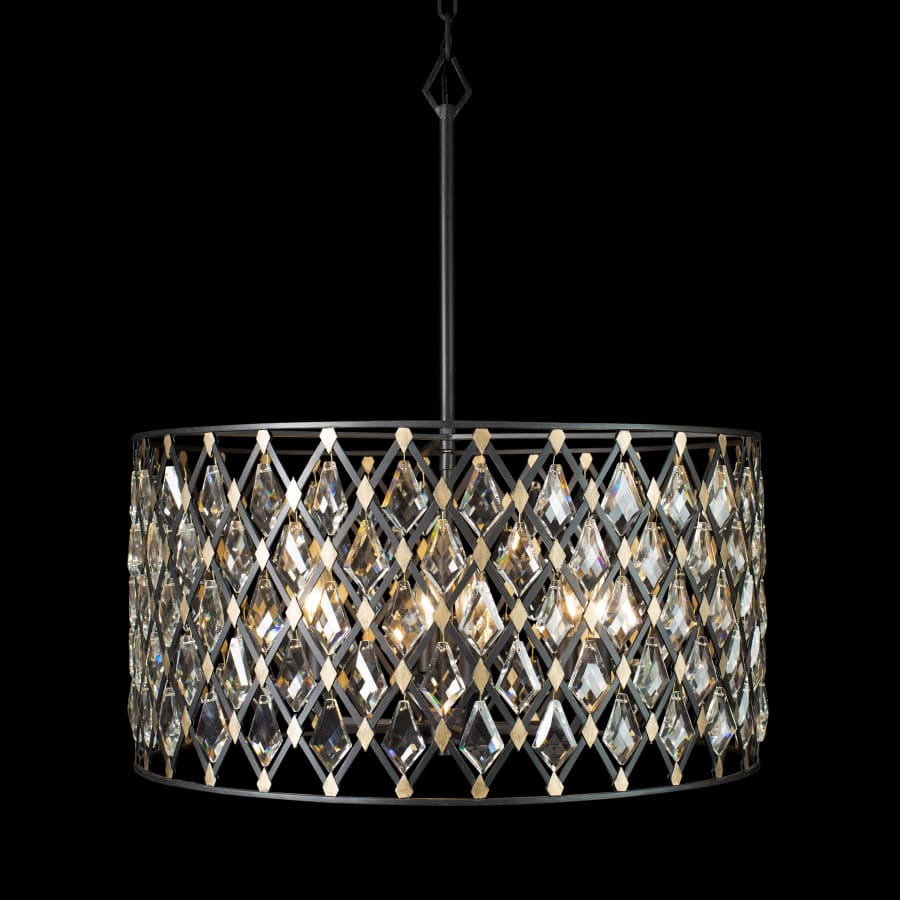 Varaluz Windsor 6 Light 25" Wide Crystal Drum Chandelier