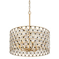 Varaluz Windsor 6 Light 25" Wide Crystal Drum Chandelier