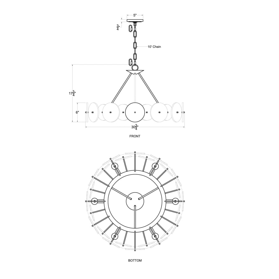 Varaluz Cosmos 6 Light 30" Wide Ring Chandelier