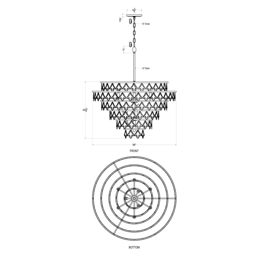 Varaluz Fleur 10 Light 36" Wide Ring Chandelier