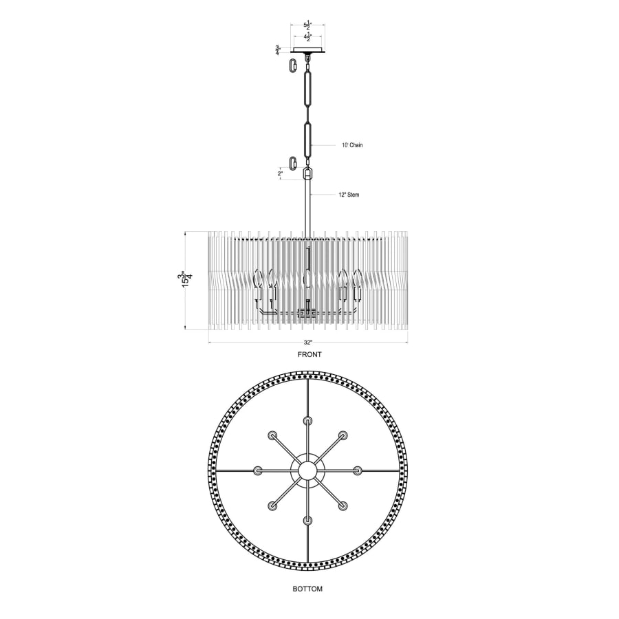 Varaluz Park Row 8 Light 32" Wide Pendant