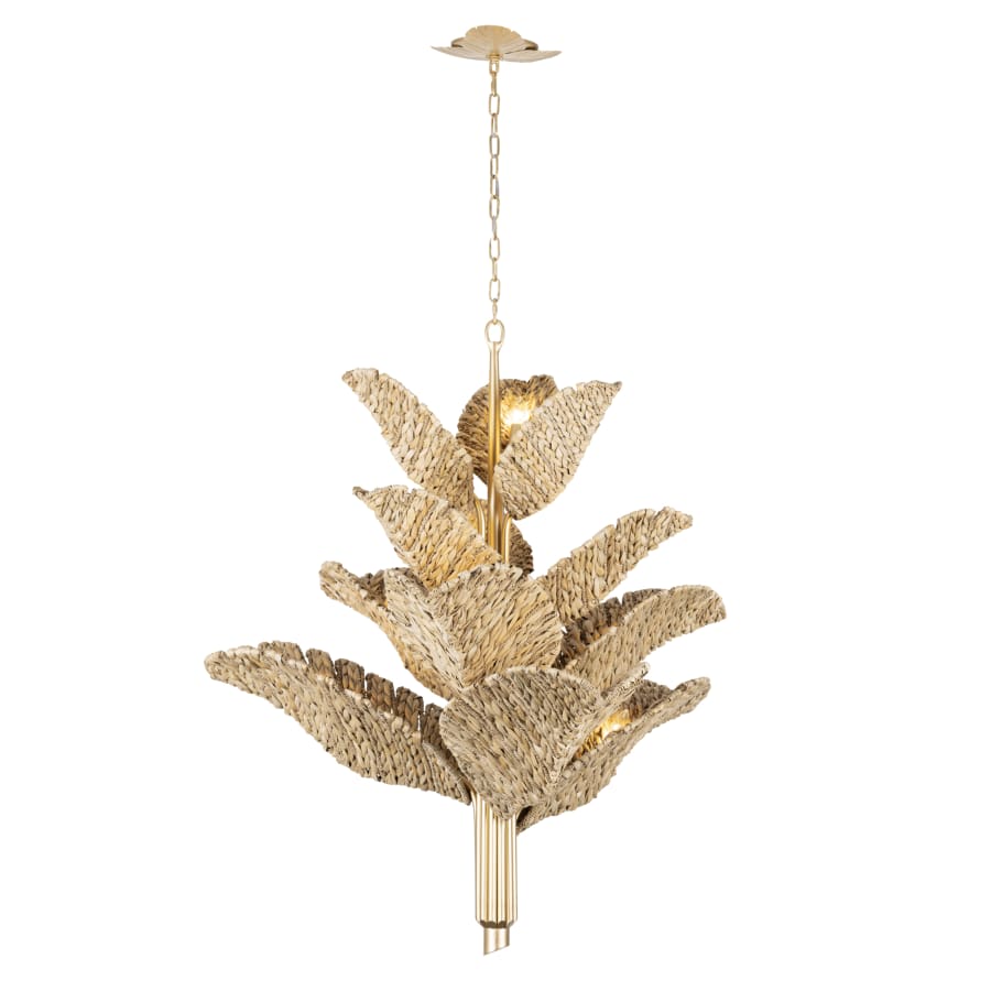 Varaluz Banana Leaf 12 Light 44" Wide Abstract Candle Style Chandelier