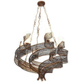 Varaluz Flow 6 Light 29" Hand Forged Recycled Steel Chandelier