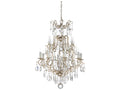 Wildwood 8-Light Versailles Chandelier in Antique Silver Leaf with Clear Crystals