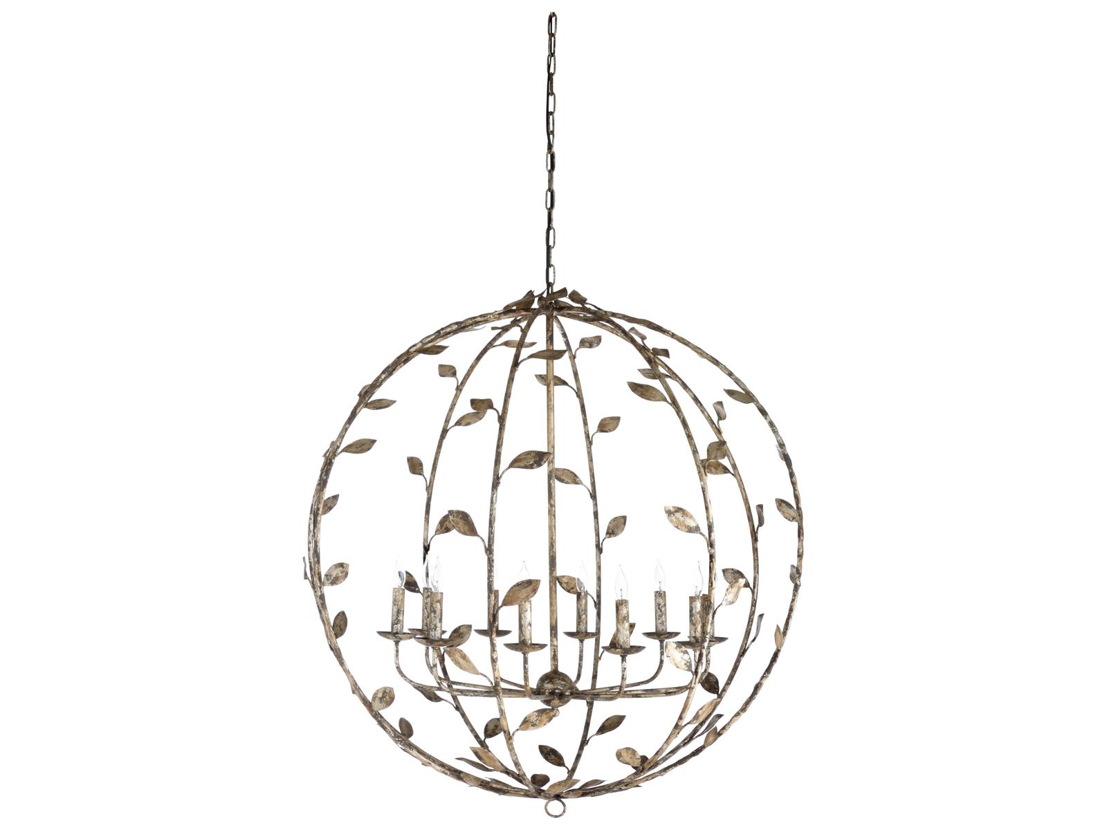 Wildwood Charlotte 10-Light Chandelier in Rustic Silver Leaf