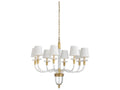 Wildwood 8-Light Salon Chandelier in Antique Brass with Clear Crystal