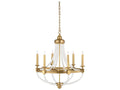 Wildwood 6-Light Prospect Chandelier in Antique Brass with Clear Acrylic