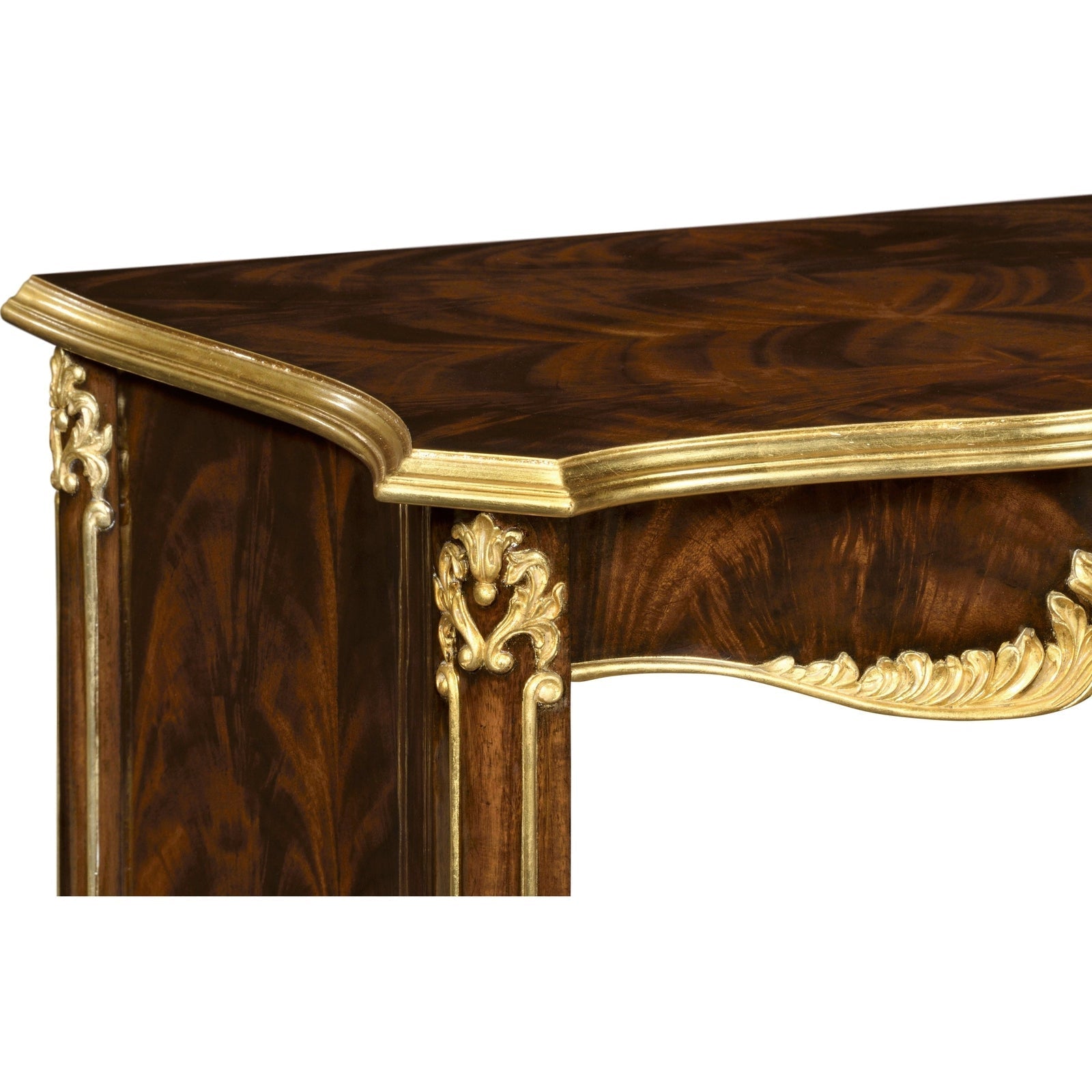 Jonathan Charles Mahogany & Gilded Nightstand (495504-BMA-GIL)