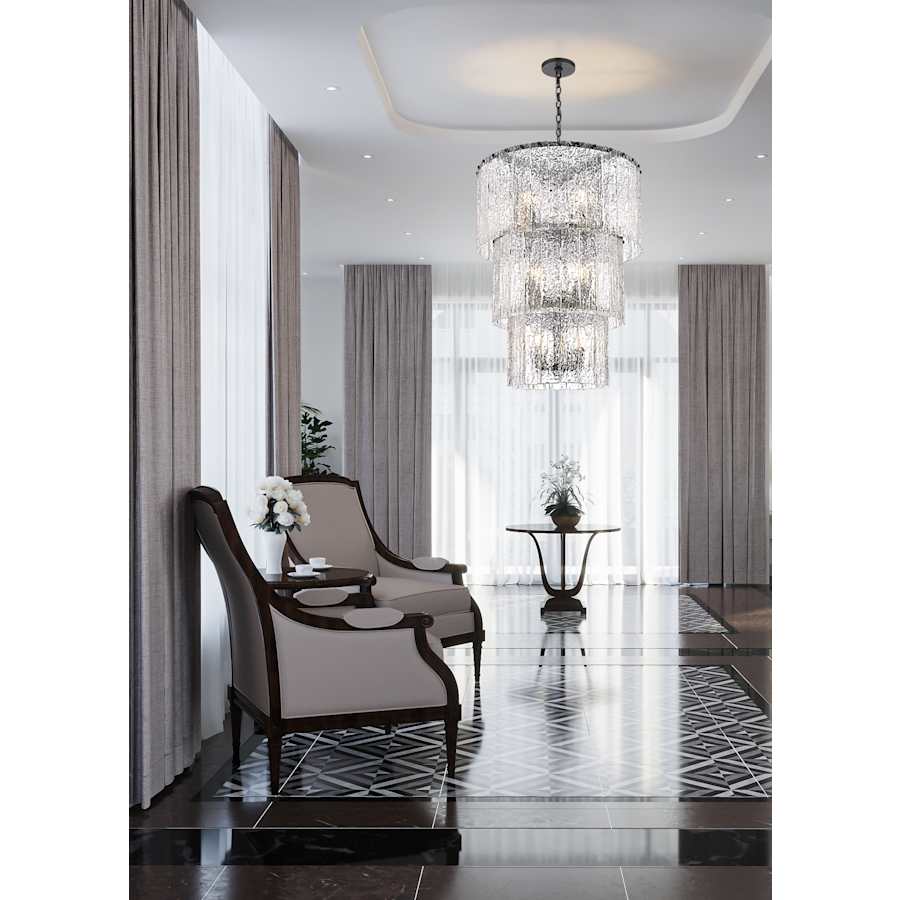 Z-Lite Glacier 12 Light 28" Wide Waterfall Chandelier