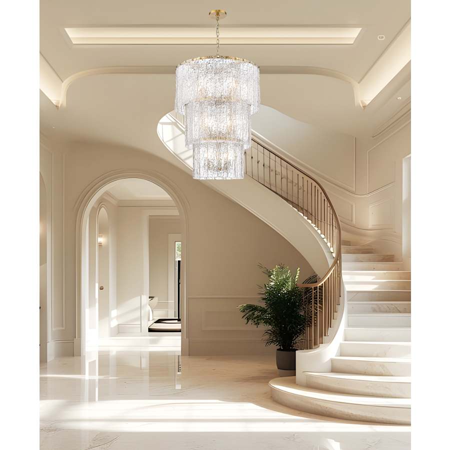 Z-Lite Glacier 12 Light 28" Wide Waterfall Chandelier