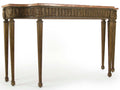 Faron Rectangle Console Table Marble Top Distressed Copper Base